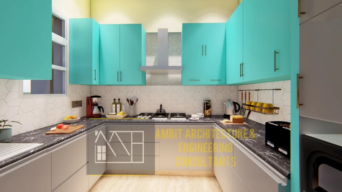 C SHAPED MODULAR KITCHEN